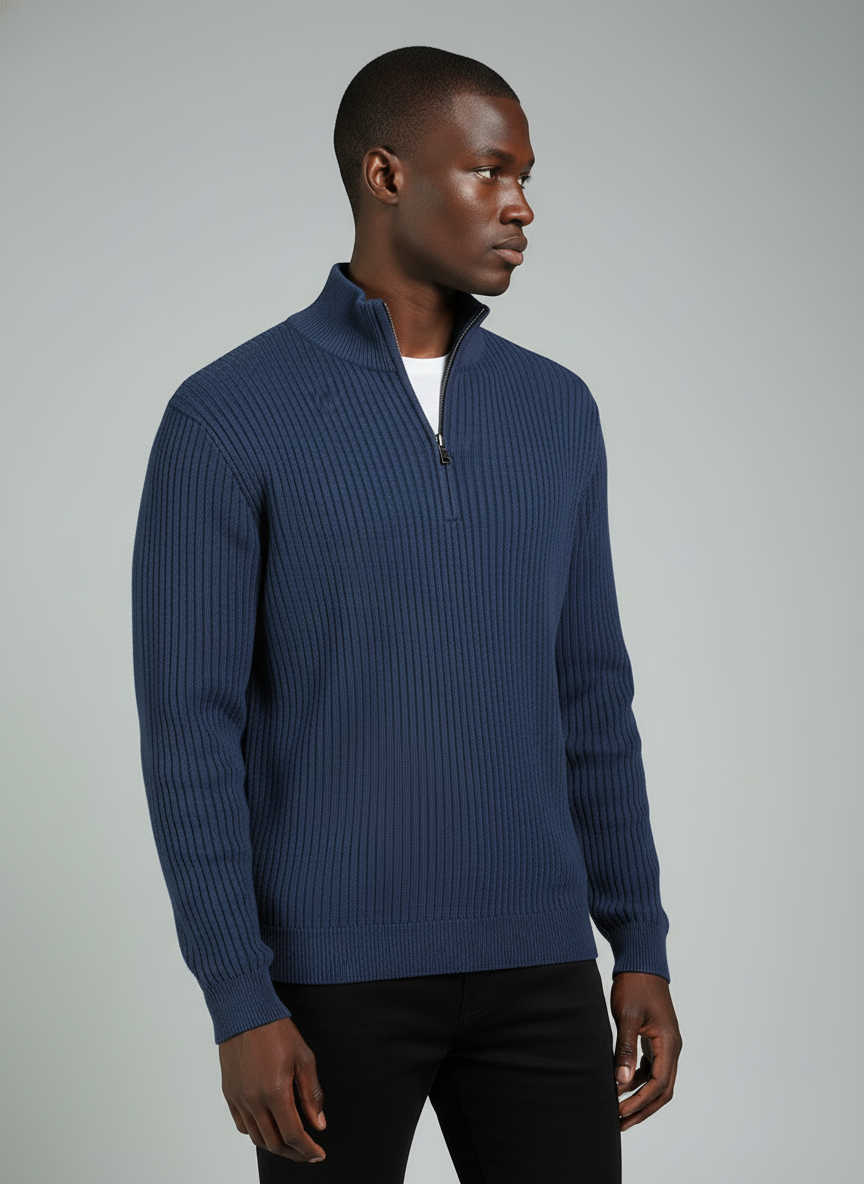 THE OSLO HALF ZIP KNIT – HNDRD. AMSTERDAM