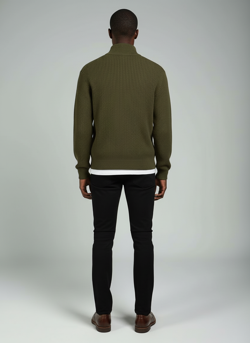 THE OSLO HALF ZIP KNIT